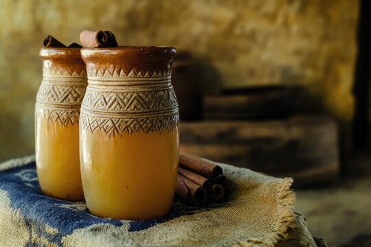 Tepache: Authentic Mexican Fermented Beverage with Pineapple and Cinnamon Flavors