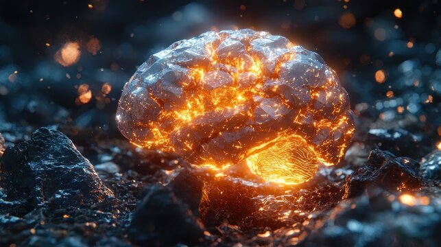 Exploding brain on rocks