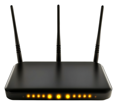 Wireless router setup guide home office tutorial indoor educational isolated on transparent background
