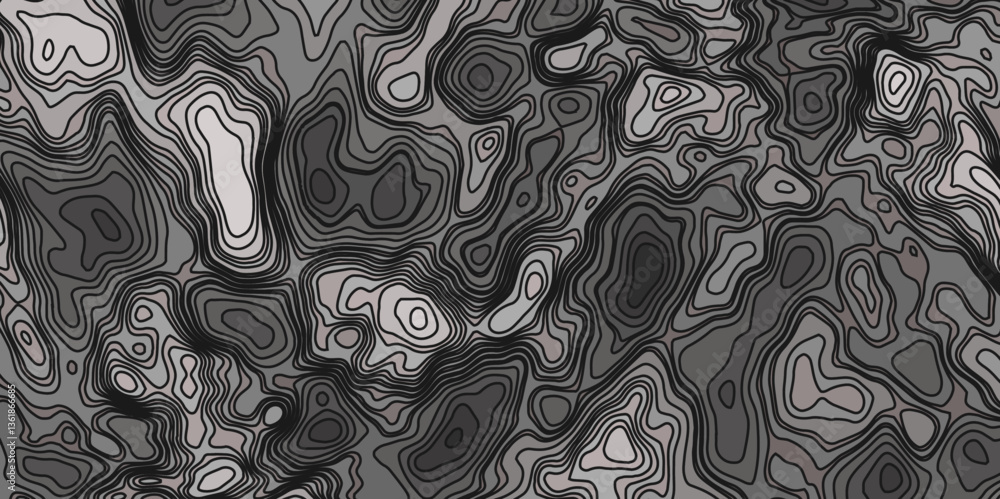 Poster abstract stylized height topographic contours map line background. concept topographic map condition