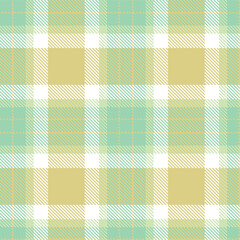 Vivid Light Teal Seamless Tartan with Bright Sand accents Textile Design