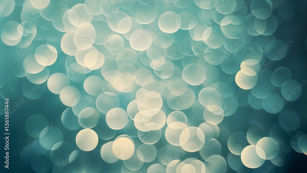 Poster bokeh effect creates an enchanting atmosphere with soft, glowing circles of light in a tranquil sett