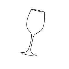 Wine Glass Icon on white background. Drink Symbol Drink