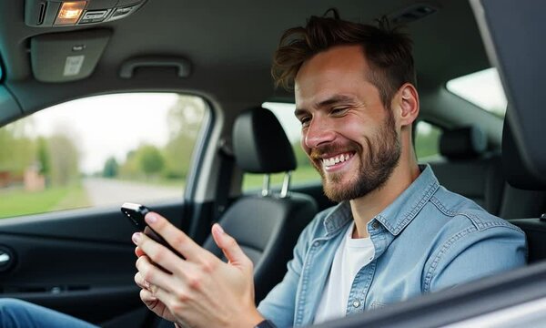 Distracted Driving &ndash; Man Texting While Driving, A Dangerous Risk