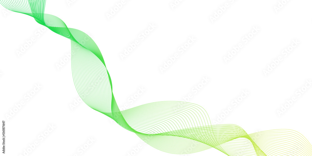 Fototapete Abstract soft green wave line pattern, art teal curve scene soft vector single design, abstract composition in soothing tones, blue wave abstract template Background.