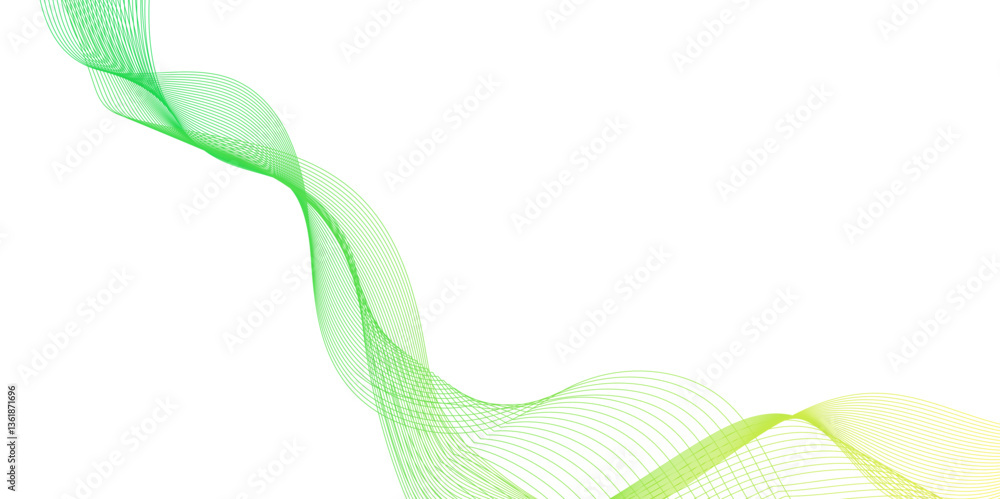 Fototapete abstract soft green wave line pattern, art teal curve scene soft vector single design, abstract comp