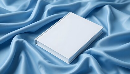 Hardcover Book Mockup on Soft Fabric Surface