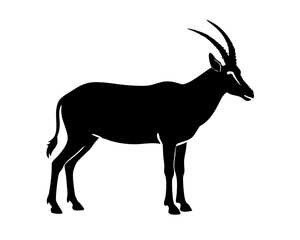 Oryx silhouette vector illustration