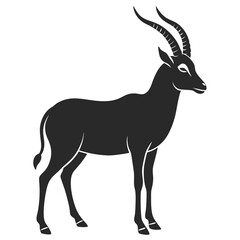 Oryx silhouette vector illustration