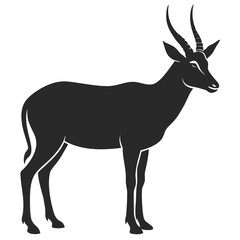 Oryx silhouette vector illustration