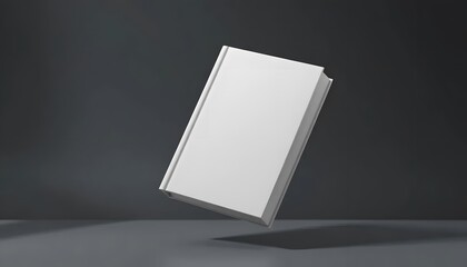 Floating Hardcover Book Mockup with Dark Gradient Background