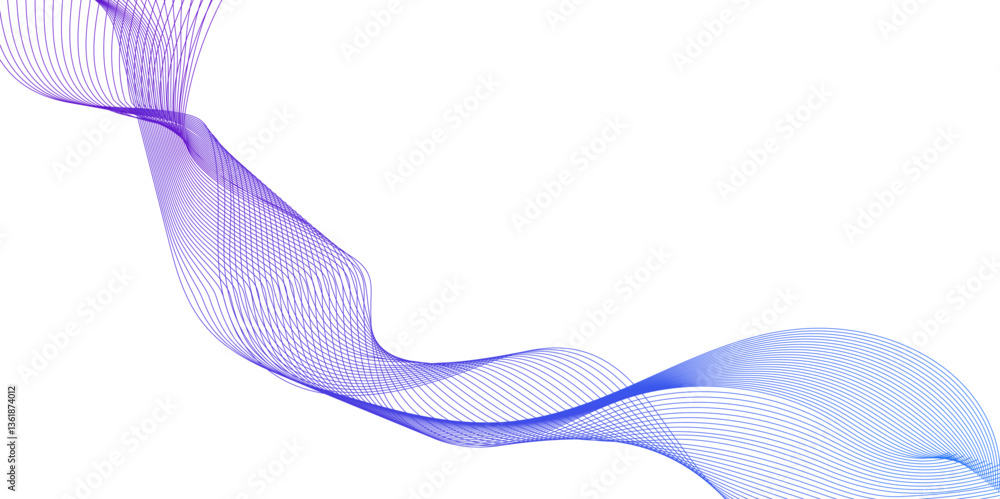 Aufkleber abstract blue wave lines pattern for banner, with glowing light and subtle particles for design, abs