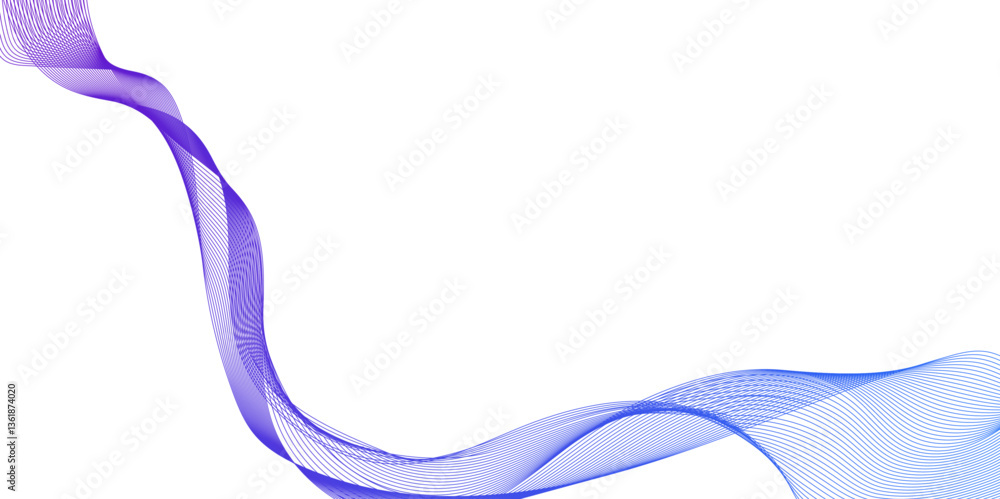 Poster abstract blue wave lines pattern for banner, with glowing light and subtle particles for design, abs