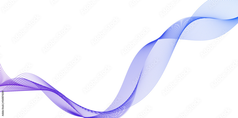 Poster abstract blue wave lines pattern for banner, with glowing light and subtle particles for design, abs