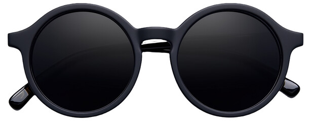 PNG Black round sunglasses