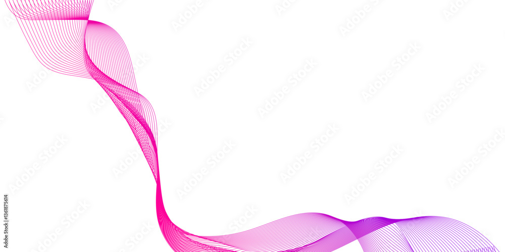 Poster abstract blue wave lines pattern for banner, with glowing light and subtle particles for design, abs