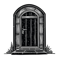 vector illustration of a door