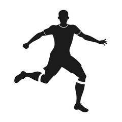 Football Player silhouette vector illustration
