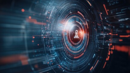 Obraz premium Futuristic security interface