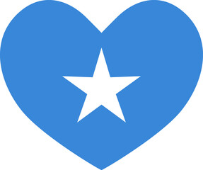 Somalia heart shaped icon flag illustrator national