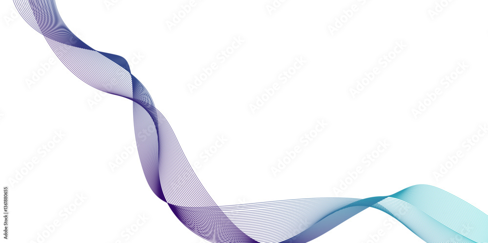 Poster abstract blue wave lines pattern for banner thin line wavy abstract vector background. curve wave se