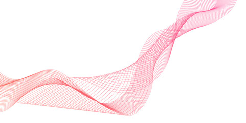 Abstract light red pink  line wave vector background wave line geometric technology, futuristic graphic energy sound waves technology concept, Curve wave seamless pattern. 