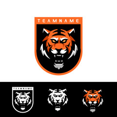 Tiger mascot sport logo design