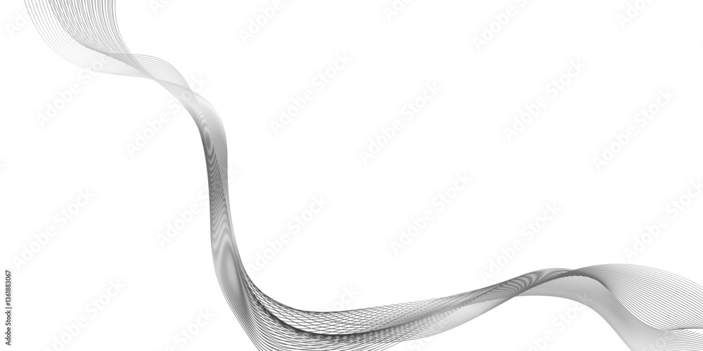 Poster abstract light gray lines curve smooth modern tech texture , curved wavy coloueful lines tech futuri