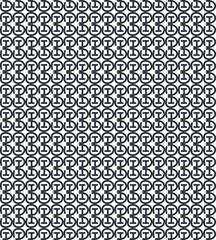 The texture consists of circles with letters and symbols inside.