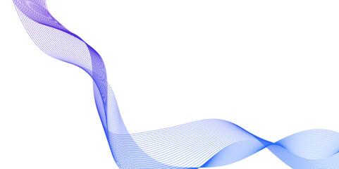  Abstract vector blue wave lines on white background, technology abstract lines on white background, digital frequency track equalizer stylized line art background. 