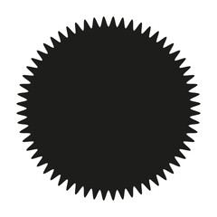 Fototapeta premium Star round sticker, tag black badge, label, promo form, badge stickers. Star round sticker shape, vector icon. Vector illustration (4)