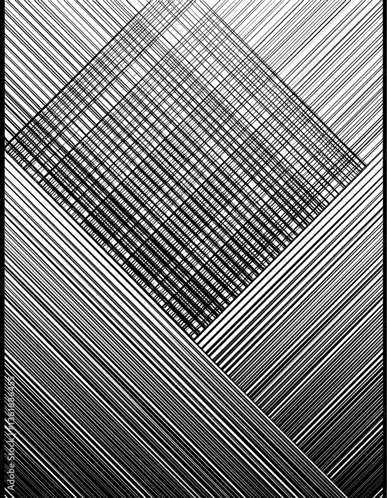 Poster slim lines texture. parallel and intersecting lines abstract pattern. abstract textured effect. blac