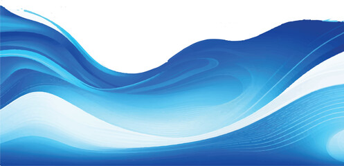 Obraz premium Elegant Blue Gradient water ocean Curve Shape Background with Smooth Flowing Lines and Space for Your Text, Ideal for Business Marketing Materials 