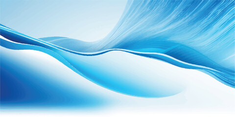 Obraz premium Modern Light Blue Flowing water ocean Curve Background with a Subtle Gradient Effect, Great for Branding, Advertising, and Digital Design Projects 