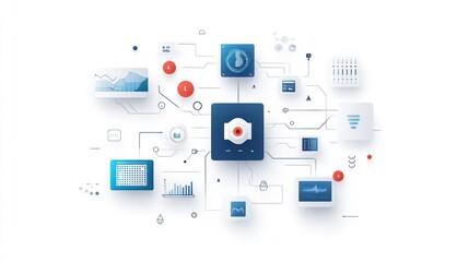 Data analysis, network, technology