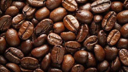 Obraz premium Roasted coffee beans close-up