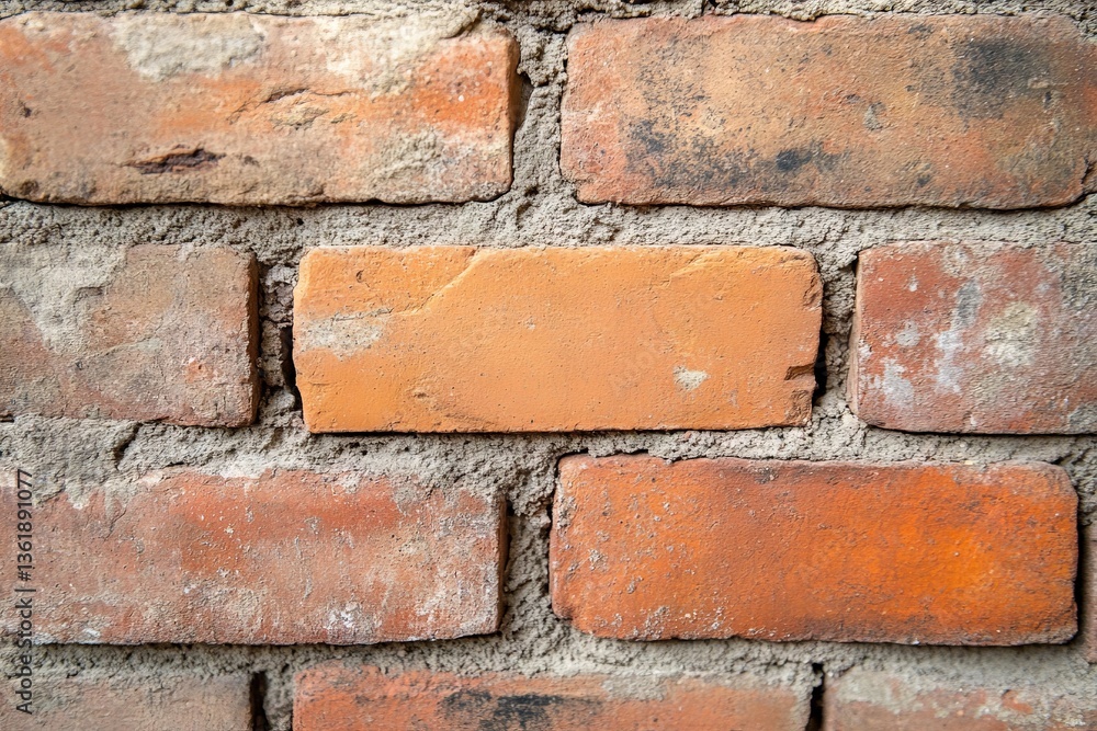 Poster classic red brick wall showcasing rustic texture and earthy tones in a historic building setting