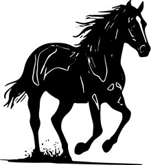 horse silhouette vector