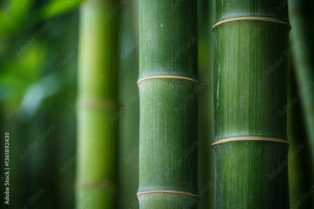 Aufkleber lush green bamboo stalks standing tall in a serene forest setting during daylight hours
