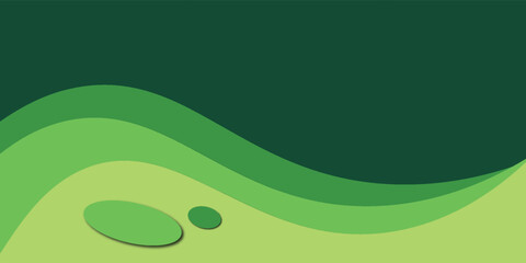 Abstract green wave background, Vector green line background curve element with white space for text and message design. EPS 10