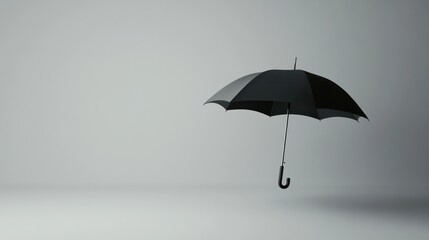 Black umbrella studio shot