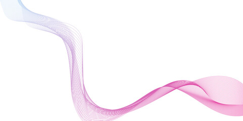 abstract pink wave line abstract background, the wave line is very long and has a lot of detail, abstract Pink Wave Pattern on White background for technology and design.