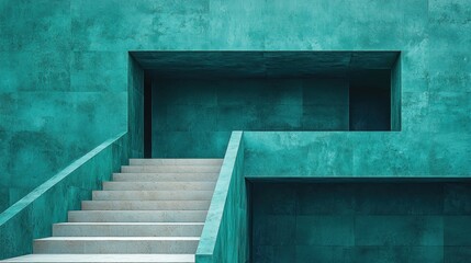 Teal Architectural Staircase