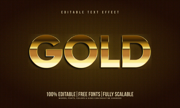 3d luxury text effect features gold typography with shiny metal and glitter sparkle light set against a royal glossy golden halftone background for corporate business marketing and social media mockup