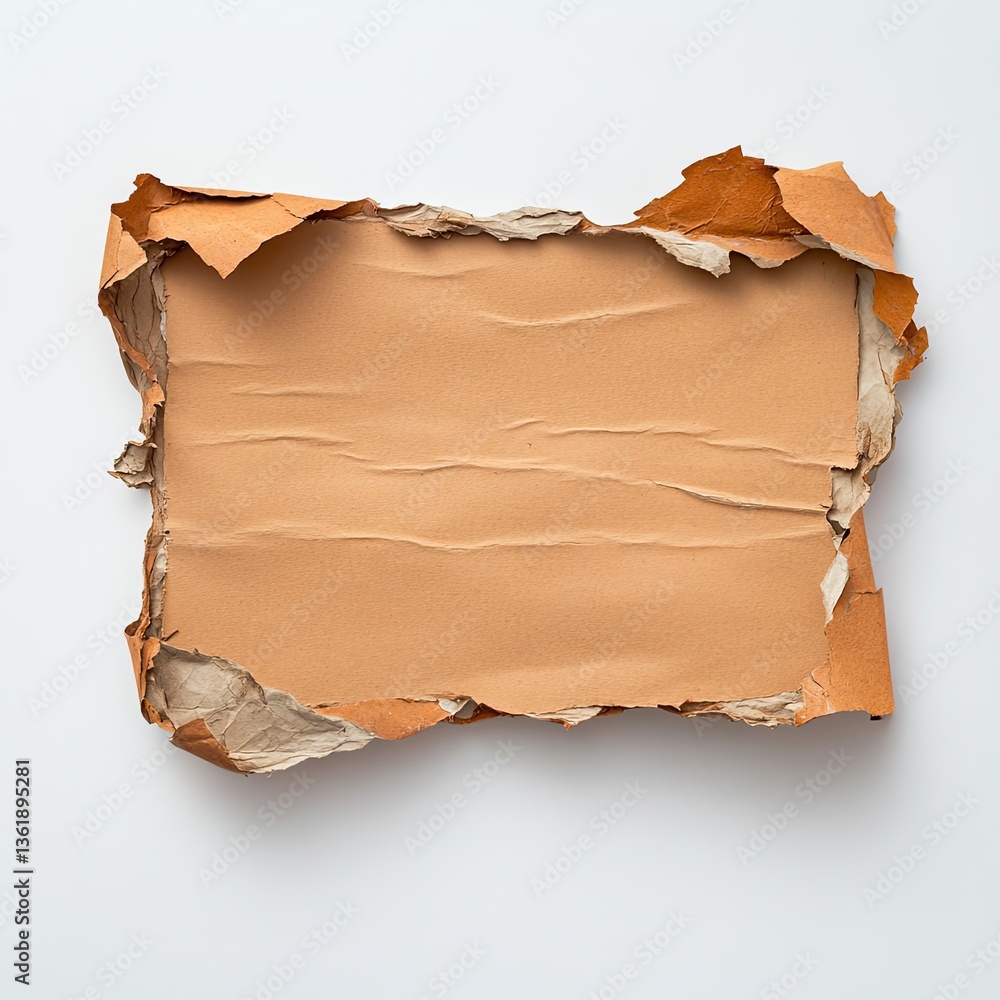 Poster creative torn paper background artistic display digital content minimalist environment top view desi