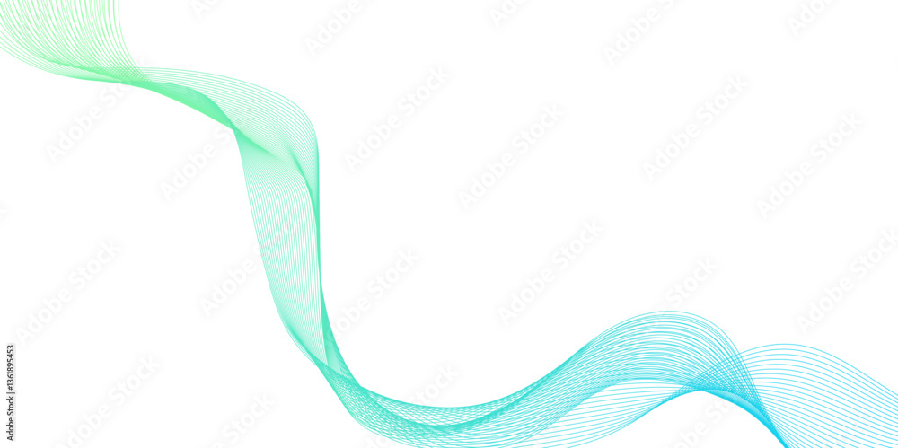 Poster abstract 3d contour wave line patterned background illustration, element for design isolated on whit