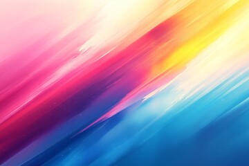 Obraz premium Vibrant abstract painting featuring blending colors in dynamic brush strokes