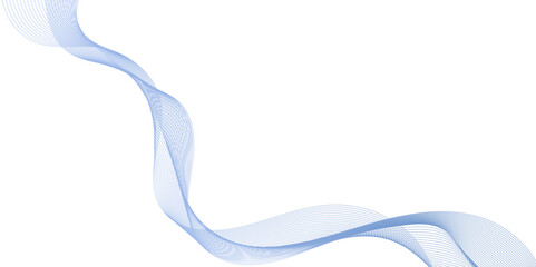 Abstract blue wave line white background, modern design and presentation templates, Abstract flowing blue wave design with smooth translucent lines, Abstract flowing blue wave lines on dark background