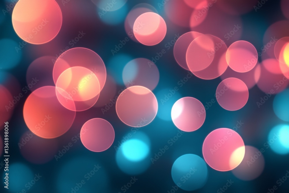 Poster colorful bokeh lights create a vibrant atmosphere in a celebration setting during the evening