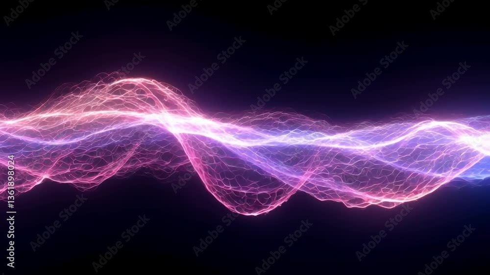 Poster colorful abstract display of vibrant plasma waves pulsating with energy and light patterns